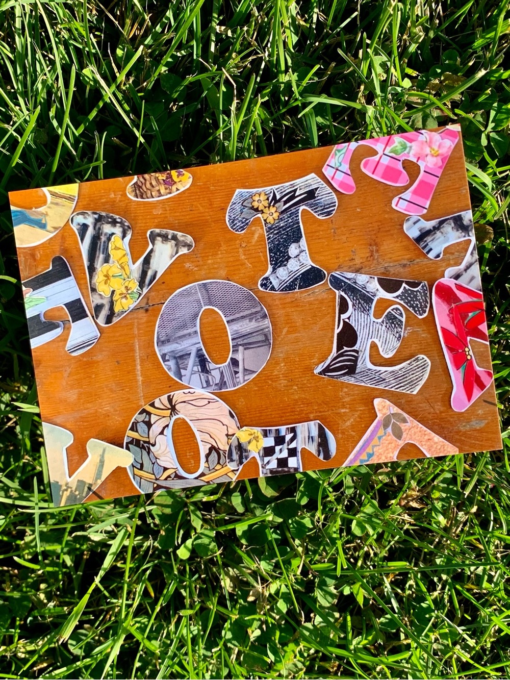 VOTE—Artist Designed Collage Glossy Postcards (Assorted, Set of 50)